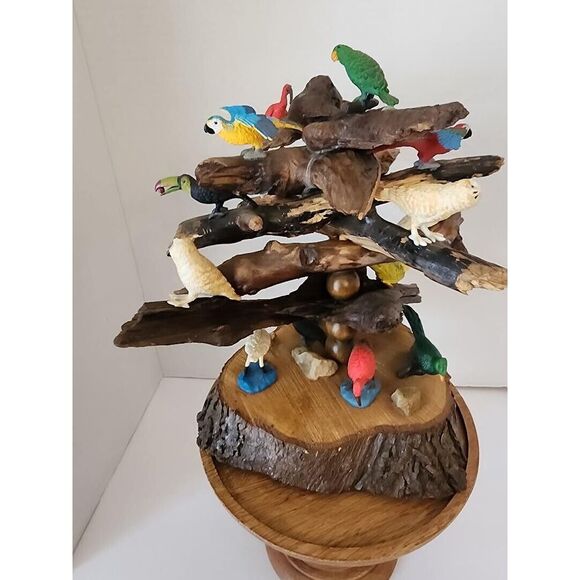 Birds Owls on Driftwood on wood base 10" High-One of a Kind! - Picture 4 of 8
